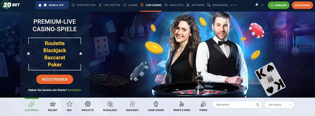 TABLE AND CARD 20BET CASINO GAMES