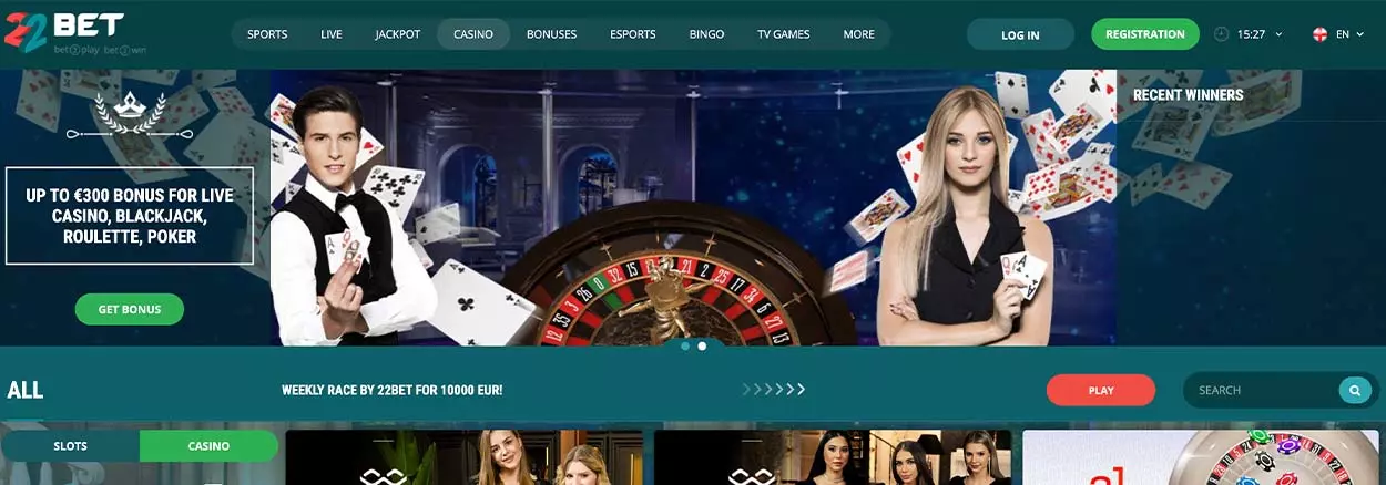 TABLE AND CARD 22BET CASINO GAMES